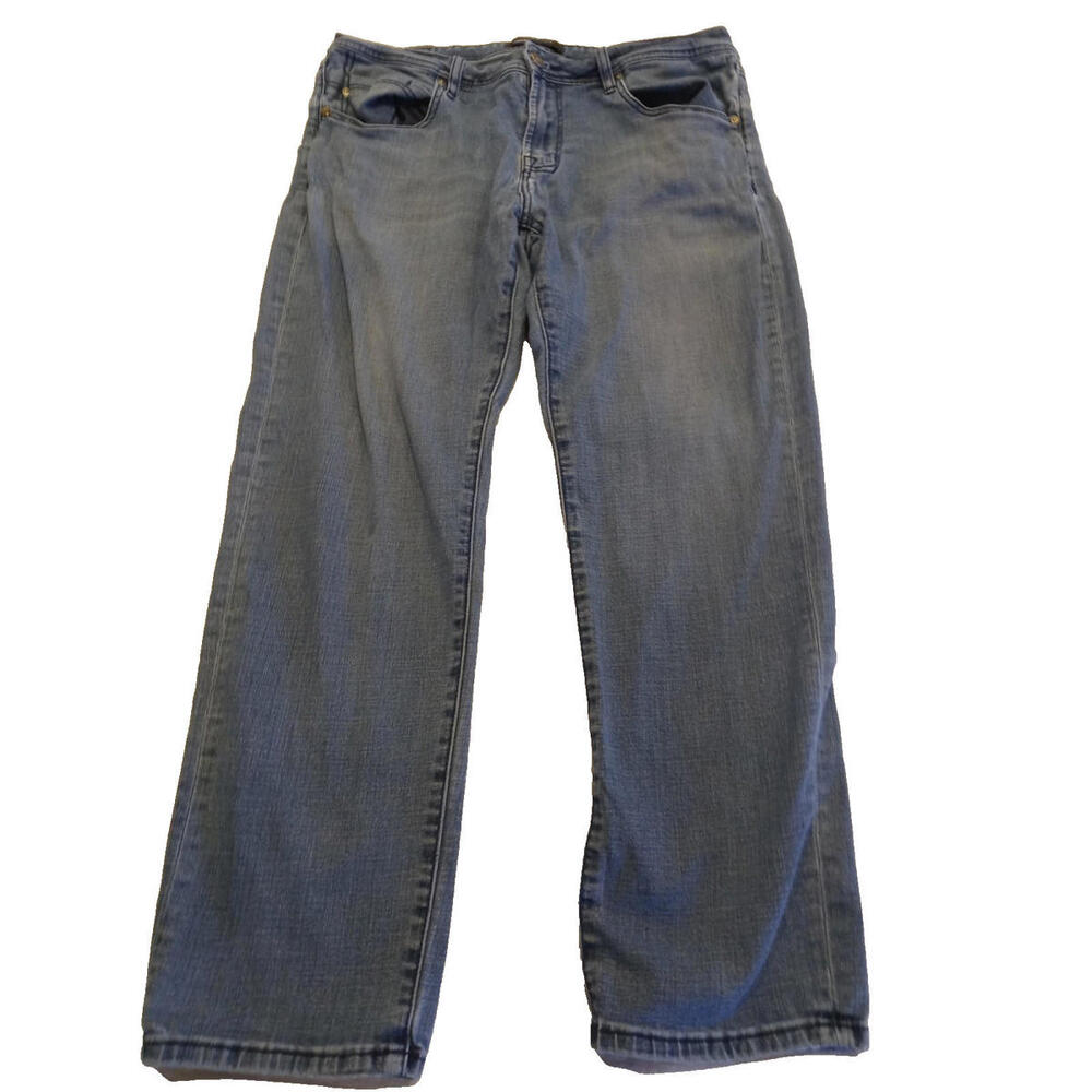 Liverpool Los Angeles Relaxed Straight Jeans Men's 38x30 Denim Medium Blue